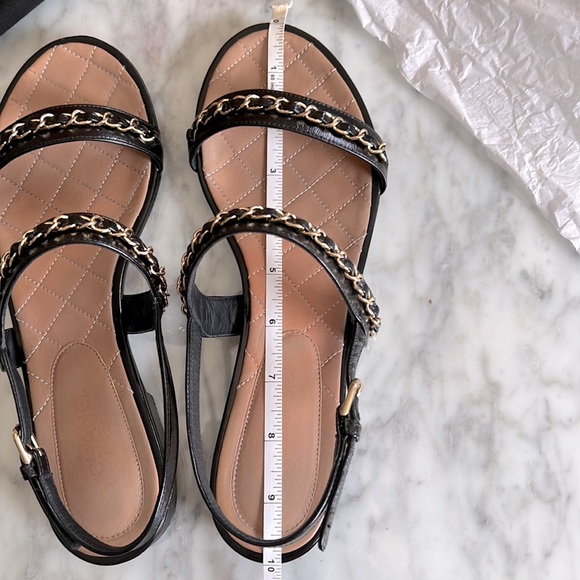 Authentic CHANEL CHAIN Gold strap sandals Rare💝 - Picture 15 of 15